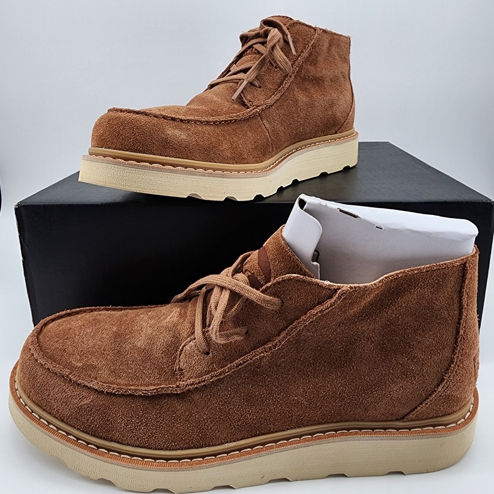 Sorel Slabtown 62 Stoic Mid Men 11.5 Velvet Tan Suede Moc Toe Wedge Boot NWB